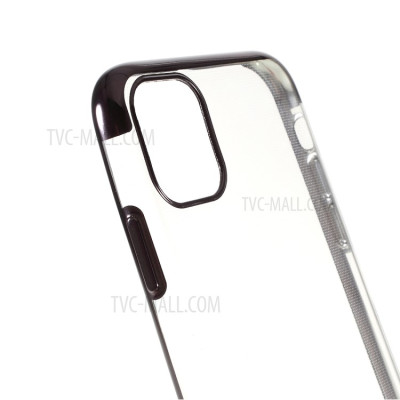 Силиконови гърбове Силиконови гърбове за Apple Iphone Луксозен силиконов гръб ТПУ кристално прозрачен за Apple iPhone 11 Pro Max 6.5 черен кант